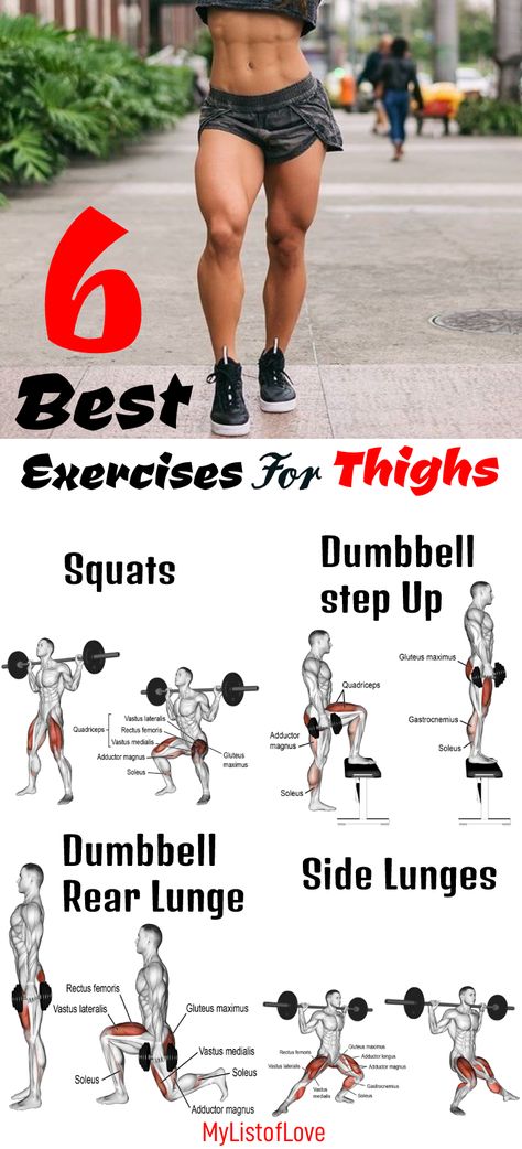 Exercises For Thighs, Beachbody Workout, Fitness Queen, Thigh Workouts, Toned Legs Workout, 12 Minute Workout, Lose Thigh Fat, Thigh Fat, Best Exercises