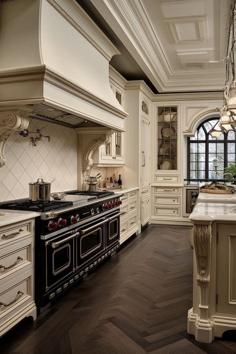 Kitchen Interior Design| Kitchen Interior Design Decor| kitchen Interior Design Modern Modern French Colonial Interior, Updated Tuscan Kitchen, Old Money House Interior Kitchen, Old Money Kitchen Aesthetic, Neoclassical Architecture Interior, Posh Kitchen, French Colonial Interior, Old Money Kitchen, French Chateau Kitchen