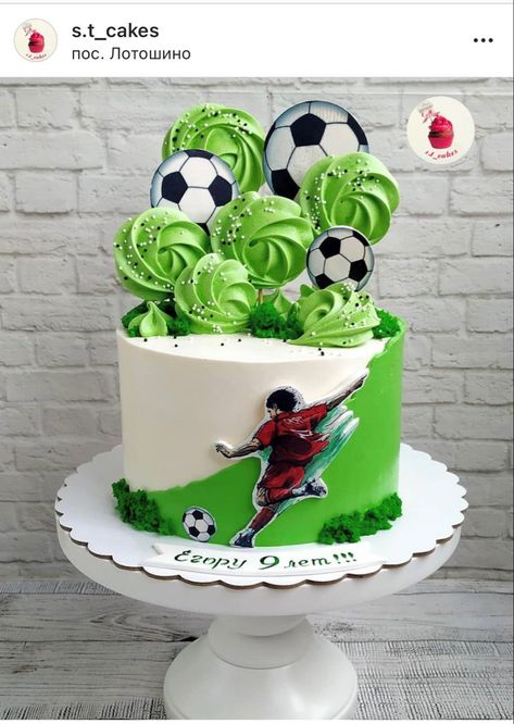 Soccer Cake Ideas For Boys, Soccer Cake Ideas, 2nd Birthday Cake Boy, Football Themed Cakes, Soccer Birthday Cakes, Sports Themed Cakes, Football Birthday Cake, Sonic Cake, Soccer Cake