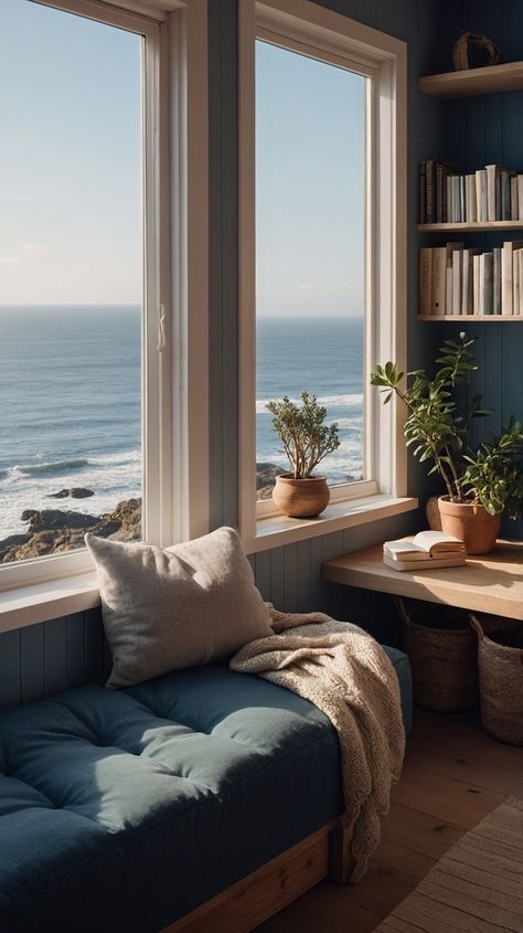 : #homedecor, #interiordesign, #homedesign, #decor inspiration Beach House Reading Nook, Rooms With Chandeliers, Scandinavian Bathroom Ideas, Reading Nook Window, Masters Bedroom, Vibrant Interior Design, Fun Bathroom Decor, Lavish Living Room, Cozy Window Seat