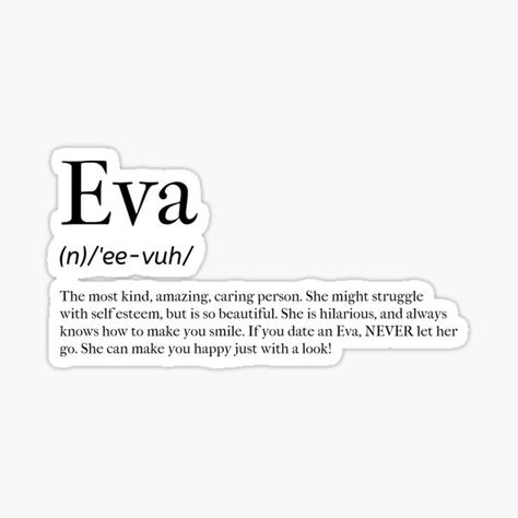 Eva Cute Girl Names Gifts & Merchandise | Redbubble Eva Name Meaning, Eva Core Aesthetic, Eva Wallpaper, Eva Name, Eva Aesthetic, Signature Of My Name, Eva Core, Names With Nicknames, Custom Hard Hats