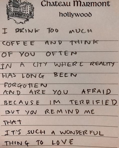 You Are My Moon, Handwritten Letter, Chateau Marmont, Florence Welch, This Is Your Life, I'm With The Band, The Machine, What’s Going On, Hopeless Romantic