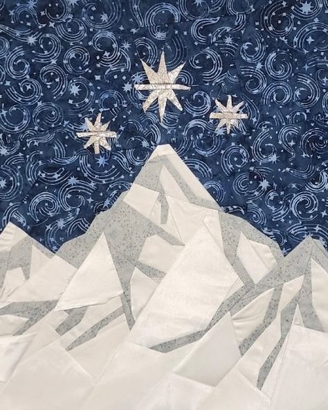 The first of my #acotar themed quilt blocks: Illyrian mountains! This beautiful block was tested by @oh.sew.retired and finishes 36" wide x 20" tall (she's a big block!). This pattern is from the #sarahjmaas book series. 🖤🦇 This pattern is free for personal use only. https://www.nerdyquilter.com/other #nerdyquilterdesigns #nerdyquilterpatterns #nerdyquilter #foundationpieced #fpp #quilting #quilts #illyrian #acourtofthornsandroses #acourtofmistandfury #sewing #sewersgonnasew #seweraofinstagr... Sweater Weather Quilt Pattern, Snow Quilt Block, Lotr Quilt, Nerd Quilt, Illyrian Mountains, Snowflake Quilts, Mountain Quilt Block, Mountain Quilt, Snowflake Quilt