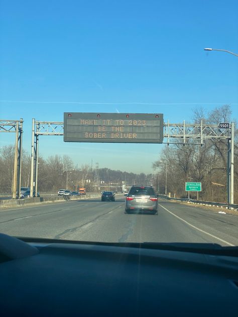 This image was taken in a car, on the high way. a sign that reads “make it to 2023. Be the sober driver” is above the car. Driving Aesthetic, Iphone Screen Repair, Driving License, Screen Repair, Iphone Screen, Photo Download, Spain, Repair, Screen