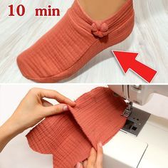 Slippers Diy Ideas, How To Sew Socks, Diy Slippers Sewing, Sew Socks, Sew Slippers, Handmade Shoes Pattern, Sewing Slippers, Diy Slippers, Sewing To Sell