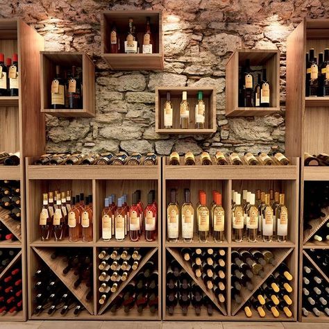 Enoteca Design, Wine Room Ideas In House, Wine Cave Design, Cave Vin, Cellar Inspiration, Wine Store Design, Cave A Vin, Wine Bar Design, Wine Storage Wall