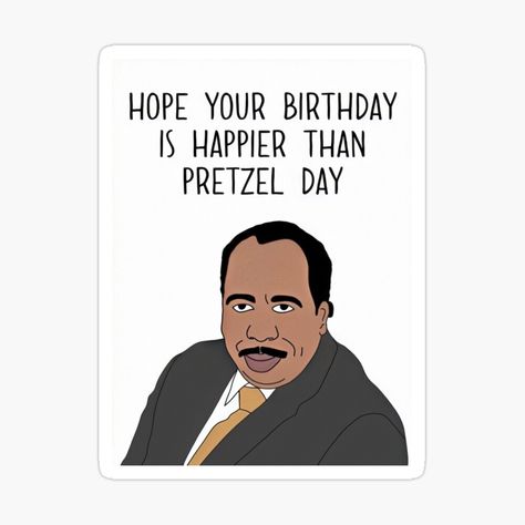 Office Happy Birthday, Birthday Memes Funny, Creed The Office, The Office Happy Birthday, Best Of The Office, Office Birthday Party, Iron Man Birthday, Regalos Ideas, Pretzel Day