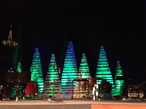 We were featured on Church Stage Design website! Pallet Trees, Christmas Stage Design, Pallet Tree, Church Christmas Decorations, Christmas Stage, Church Interior Design, Pallet Christmas Tree, Christmas Church, Pallet Christmas