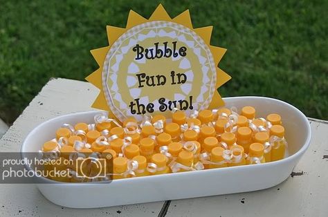 Sunshine Birthday Theme, Party Bubbles, Sunshine Birthday Party, Bubble Birthday Parties, Sunshine First Birthday, Sunshine Birthday Parties, Bubble Fun, Sunshine Birthday