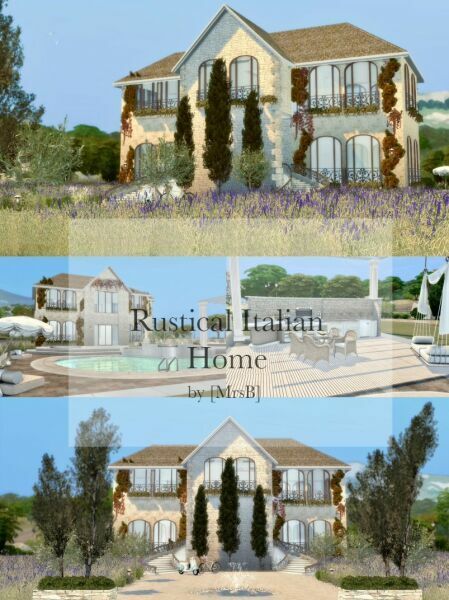 Sims 4 House CC: Rustical Italian Home  CC By Mrsbarbiex3 Sims 4 Italian House, Sims 4 Italian, Sims 4 House Cc, Italian Style Home, Sims 4 House, Hall House, Mod Jacket, Sims 4 Cc Download, Italian Aesthetic