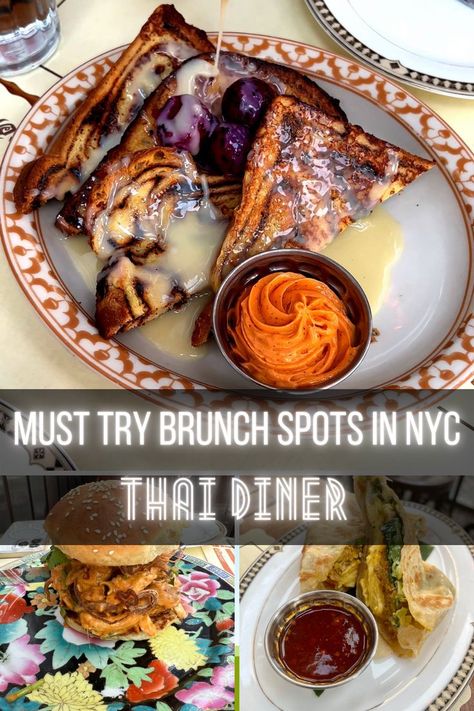 thai tea babka french toast, Yum Kai Hua Pli sandwich, Thai Diner Egg Sandwich Food With A Twist, Nyc Eats, New York Food, Egg Sandwich, Thai Tea, Egg Sandwiches, Brunch Spots, Wrap Sandwiches, Thai Food