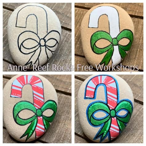 Rock Painting Christmas, Painted Rock Christmas, Christmas Pebble, Christmas Pebble Art, Christmas Craft Show, Christmas Mandala, Rock Hand, Painted Rocks Kids, Shell Crafts Diy