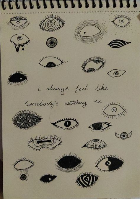 Meaningful Eye Drawings, Creative Eye Drawings Weird, Dark Drawing Ideas For Beginners, Eyes Drawing Trippy, Scary Eye Drawing, Scary Eyes Drawing, Aestethic Drawing, Jungle Book Tattoo, Eye Doodles