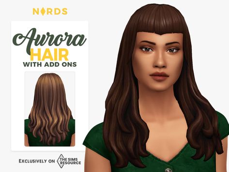 Sims 4 Vampire, Vampire Hair, Aurora Hair, Forehead Wrinkles, Female Hair, Sims Hair, Best Sims, Long Wavy Hair, Arm Tattoos For Guys