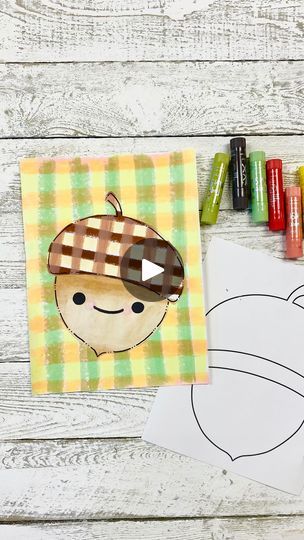 Art Kindergarten, Kindergarten Art Lessons, Acorn Crafts, Let's Make Art, Art Assignments, Fall Arts And Crafts, Fall Kindergarten, Scissor Skills, Drawing Paper