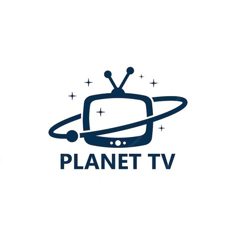 Premium Vector | Planet television logo template design vector, emblem, design concept, creative symbol, icon Tv Logo Design Ideas, Creative Symbol, Logo Tv, Planet Logo, Emblem Design, Tv Station, Simple Illustration, Star Logo, Art Crafts