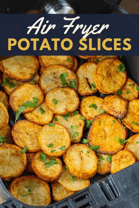 Air Fryer Potato Chips, Air Fry Potatoes, Air Fryer Potato, Potato Slices, Savory Meals, Air Fryer Oven Recipes, Airfryer Recipes, Air Fry Recipes, Air Fryer Dinner Recipes