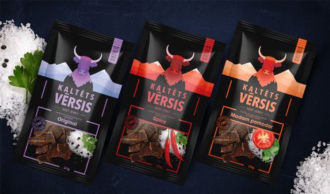 Beef Jerky Packaging Design, Jerky Packaging Design, Beef Jerky Packaging, Beef Packaging Design, Jerky Packaging, Fruit Jerky, Standing Pouch, Spices Packaging, Drinks Packaging Design