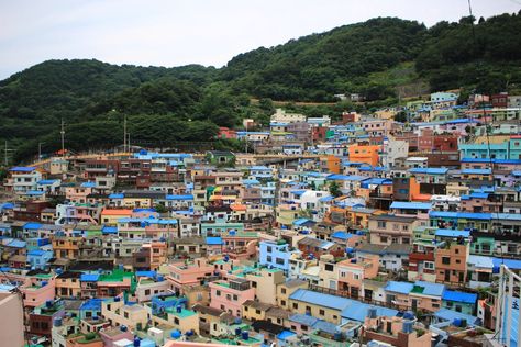 gamcheon culture village | What to to Do, See and Eat in Busan Korea Busan Korea, Korea Trip, Busan South Korea, Art Village, Jeju Island, Korea Travel, Secret Places, Famous Places, Location Photography