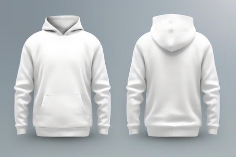 Hoody Designs, Hoodie Back View, Mock Up Hoodie, Plain White Hoodie, Hoodie Mockup Free, Hoodie Front And Back, Mockup Camisa, Hoodie Template, Male Hoodie