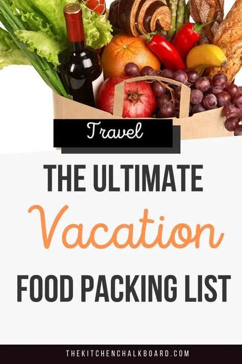 Vacation Grocery List Food, Vacation Food Packing, Food To Pack For Vacation, Meal Ideas For Beach Vacation, Vacation Grocery List, Beach Breakfast Ideas, Vacation Lunch Ideas, Beach Vacation Grocery Shopping List, Vacation Breakfast Ideas