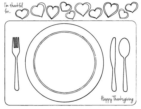 Thanksgiving printable place setting for kids. Place Setting Template, Thanksgiving Placemats Preschool, Thanksgiving Templates, Thanksgiving Activities Preschool, Thanksgiving Crafts For Toddlers, Today Is Monday, Free Thanksgiving Printables, Formal Table Setting, Thanksgiving Placemats