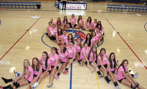 Pink Out Volleyball, Volleyball Locker Decorations, Volleyball Locker, Volleyball Pics, Pink 2024, Dig Pink, Locker Decorations, Volleyball Training, Cheerleading Uniforms