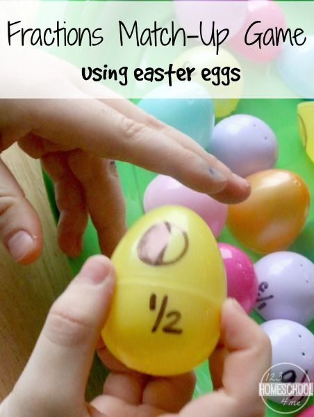 Easter Egg Activities, 3rd Grade Fractions, 123 Homeschool 4 Me, Homeschool Math Curriculum, Easter Math, Fraction Games, Fraction Activities, Math Activities For Kids, Math Game