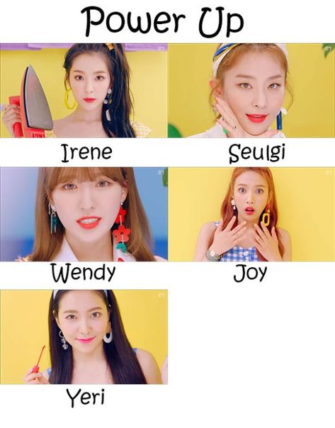 The members of Red Velvet in the "Power Up" MV Red Velvet Band, Akdong Musician, Red Velet, Orange Caramel, Who's Who, Band Wallpapers, Korean Babies, Brown Eyed Girls, Next Video