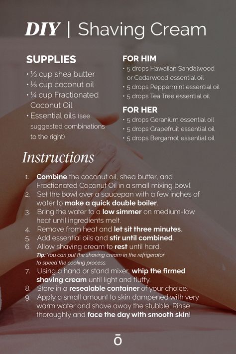 Shaving is that routine part of self-care both men and women can relate to! Our DIY shaving cream recipe with essential oils and naturally sourced moisturizers improves razor glide for the closest, most comfortable shave you’ve ever experienced, whether you’re taming the mane on your face or your legs! Whether it’s our face, legs, or underarms that need shaving, this easy recipe changes the game. Homemade Shaving Cream For Women, Diy After Shave Oil For Women, Diy Shaving Cream For Women, Diy Self Care Products, Men Recipes, Shaving Cream Recipe, Diy Shaving Cream, Homemade Shaving Cream, Shave Oil