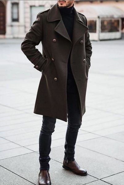 Overcoat Men, Stylish Men Casual, Coat Outfit, Mens Casual Dress Outfits, Trench Coat Men, Mens Winter Coat, Winter Outfits Men, Elegante Casual, Fashion Suits For Men