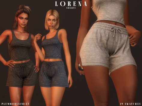 The Sims Resource - LORENA | Shorts Sims 4mod, Cc Shopping, Alpha Cc, Sims Clothes, The Sims 4 Pc, Play Sims 4, Sims Houses, Cc Furniture, Pelo Sims