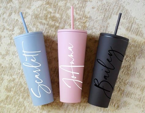 Personalized Tumbler With Lid and Straw Bridesmaids Gifts - Etsy Bachelorette Party Supplies, Clear Tumblers, Acrylic Tumbler, Seal Ring, Acrylic Tumblers, Personalized Bridesmaid Gifts, Etsy Bridesmaid Gifts, Gift For A Friend, Personalized Tumbler