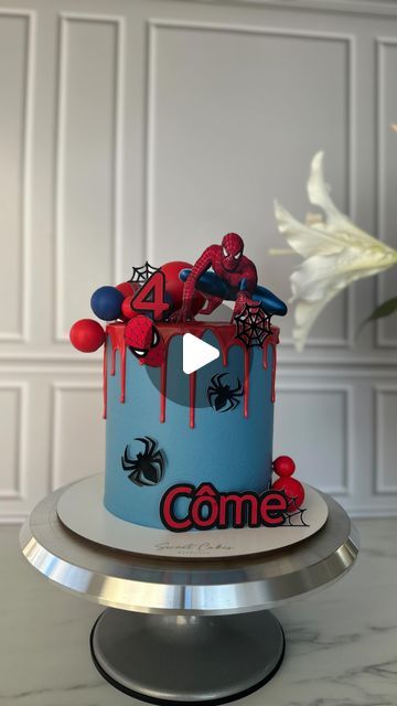 Spider Man Theme Cake Design, Cake Designs Spiderman, 4 Year Boy Birthday Cake, Diy Spiderman Birthday Cake, Spiderman Lego Cake, Spider Man Birthday Cakes For Boys, Spiderman Cake 5th Birthday, 6 Inch Cake Design Birthday, Spiderman Cakes For Boys