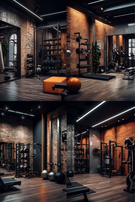 mini gym at home ideas mini home gym small home gym ideas small home gym Moody Gym Aesthetic, Home Basement Gym, Home Gym Design Luxury, Home Gym Basement, Boutique Gym, Dream Home Gym, Gym Design Interior, Home Gym Setup, Cool Gym