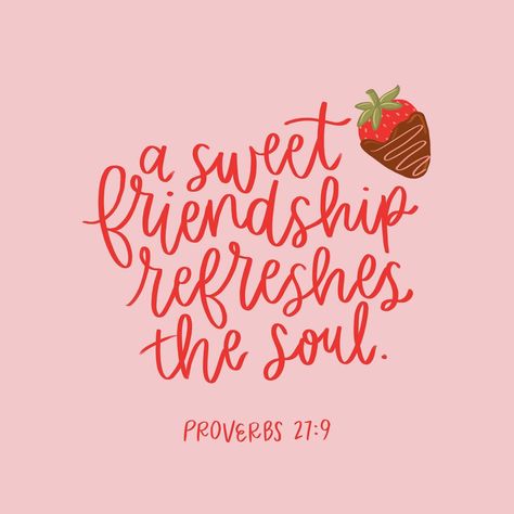 A sweet friendship refreshes the soul 🫶🏻 - Proverbs 27:9 Day 13: friendship #doodleadayfeb by @ellolovey Jesus Reigns, Prayers Of Encouragement, Proverbs 27, Inspirational Verses, Christian Bible Quotes, Message Quotes, Christian Motivation, February 13, Bible Quotes Prayer