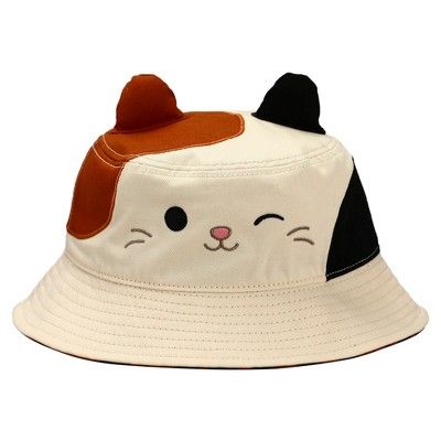 Cat Bucket Hat, Cute Bucket Hats, Winking Face, The Bill, Cat Hat, Ear Hats, Calico Cat, Cute Hats, Pusheen