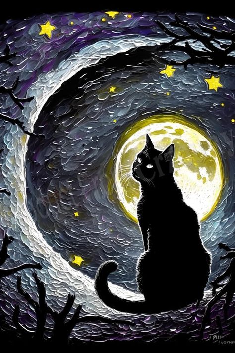 Amazon.com: Diamond Painting Kits for Adults Kids Beginner Black Cat and Moon Full Drill with Diamonds Gem Art and Crafts for Home Wall Decor 18X25 in : Everything Else Cat And Moon, Moon Full, Gem Art, Art And Crafts, Gems Art, Diamond Painting Kits, Buying Diamonds, Black Cats, Painting Kits