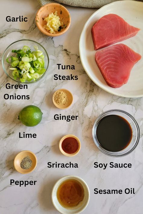 Simply Delicious Marinade for Tuna Steak - Hip Hip Gourmet Marinade For Tuna, Sauce For Tuna Steak, Tuna Steak Dinner, Tuna Steak Marinade, Fresh Tuna Recipes, Marinated Tuna Steak, Ahi Tuna Steak Recipe, Ahi Tuna Recipe, Seared Tuna Steaks