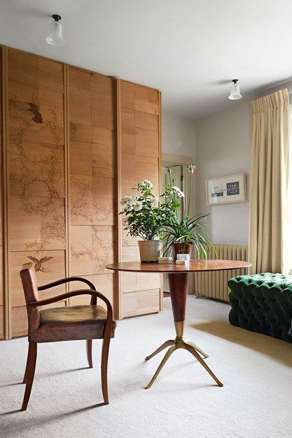 Mid Century Wardrobe, Georgian Farmhouse, Georgian Interiors, Wooden Cupboard, Mahogany Doors, Built In Cupboards, Chimney Breast, Farmhouse Remodel, Art Deco Furniture