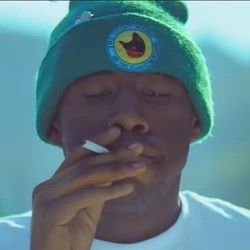 Green Beanie Outfit, Tyler The Creator Green, Wolf Tyler, Alternative Hip Hop, Camp Flog Gnaw, Green Beanie, Beanie Outfit, Odd Future, T Baby