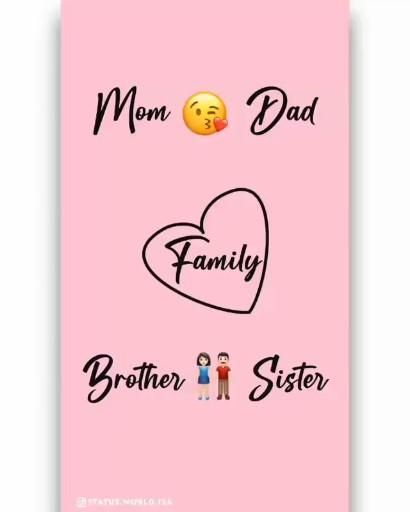 Family Video Status, Brother Sister Love Status, Family Status, Love Parents Quotes, I Love My Parents, Sister Love Quotes, Father And Daughter Love, Love U Mom, Love My Parents Quotes