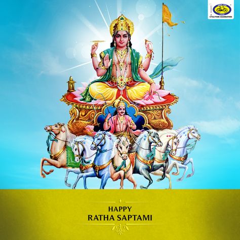 Cycle Pure Agarbathies wishes you a blessed Ratha Saptami. Ratha Saptami Images, Surya Bhagwan, Hinduism Gods, Ratha Saptami, Surya Deva, Khodiyar Maa, Lord Surya, Surya Dev, Durga Photo