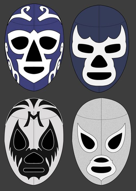 Luchador Party, Lucha Libre Party, Ernie Barnes, Mexican Tattoo, Mexican Wrestler, Mexican Pattern, Blue Demon, Mask Tattoo, Diego Rivera