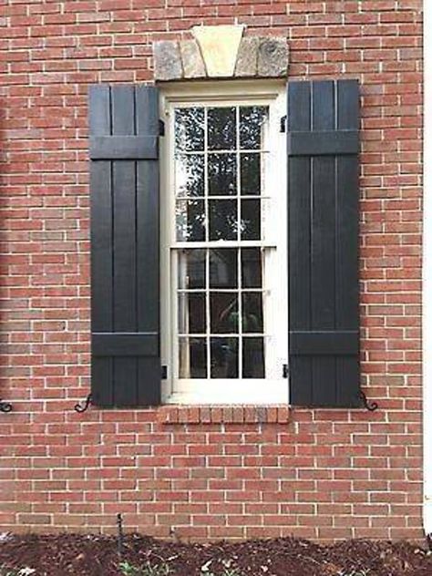 Wood Shutters Exterior, Cedar Board, Shutter Ideas, Farmhouse Shutters, Outdoor Shutters, Rustic Shutters, Cedar Shutters, Black Shutters, Board And Batten Shutters