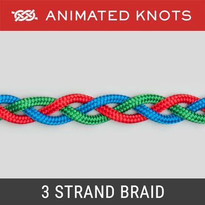 Three Strand Braid Three Strand Braid, Quick Release Knot, Animated Knots, Lanyard Knot, Scout Knots, Sailing Knots, Bowline Knot, Reef Knot, Braid Bracelet