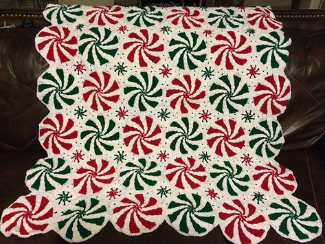 Catie Walker | Michael Sellick | Flickr                                                                                                                                                                                 More Peppermint Afghan, Christmas Afghan, Christmas Crochet Blanket, Crocheted Christmas, Crochet Xmas, Afghan Patterns, Holiday Crochet, Afghan Pattern, Christmas Crochet Patterns