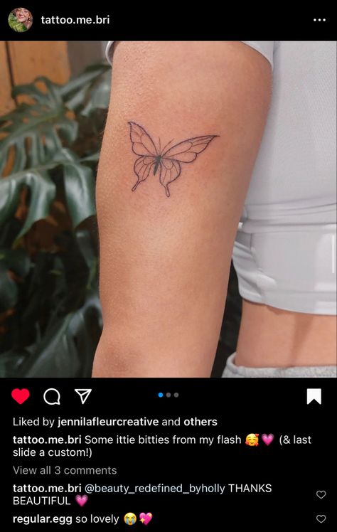 Butterfly Coquette Butterfly, Tattoo Me, Small Girl Tattoos, Small Girl, Discreet Tattoos, Butterfly Tattoo, Girl Tattoos, Tattoos, Quick Saves