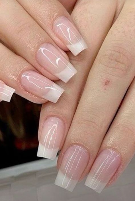 Italian French Tip Nails, Old School French Tip, Old School French Tip Nails, Medium Square French Tip, Tip Nails, French Tip Nails, Nail Tips, Nail Inspo, Old School