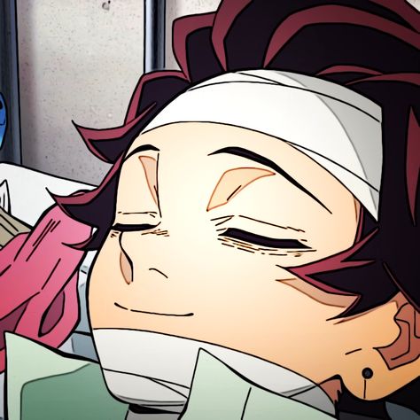 Tanjiro Smiling, Tanjiro Sleeping, Tanjiro Icon, Happy Pictures, Tanjiro Kamado, Cute Anime Guys, Slayer Anime, Cutie Patootie, Anime Demon